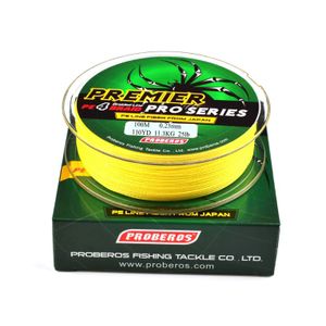 Proberos 100m Tresse de pêche file Robuste 0.20mm 9kg a canne leurre  moulinet filet à prix pas cher