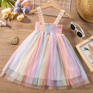 Belle robe en tulle pailleté avec motif UNICORN pour les filles-Vêtement enfants