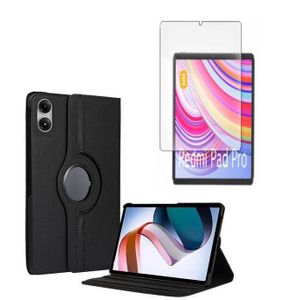 Coque pochettte Cover tablette 360° rotative élégante et résistante Pour Xiaomi redmi pad pro 12.1  avec antichoc en verre trempe