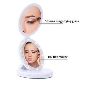 Generic Miroir de maquillage lumineux Ultra Flexible,Miroir de maquillage  pliable avec lumières rotation à prix pas cher