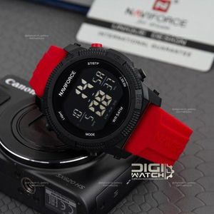 Naviforce Montre Digitale Sport Bracelet Rouge - Montre Sport Homme - Style, Performance et Énergie