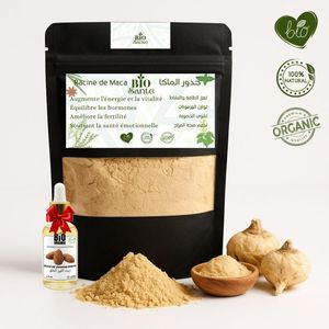 BIO SANTE Poudre de maca bio énergie naturelle 50 g + huile de Amande douce 15ml gratuit