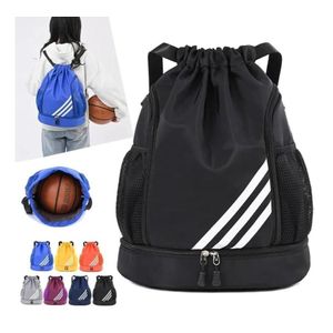 Sac de Sport Cordon Étanche Grand Volume - Sac à Dos Multi-Poches pour Gym, Fitness et Voyage