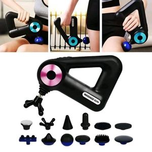 General Massage Gun Professionnel avec 12 Embouts – Soulagement des Douleurs Musculaires et Récupération Après Sport