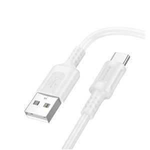 Borofone BX111 Câble de données et de chargement USB-A vers USB-C, 3.0A 1m, blanc