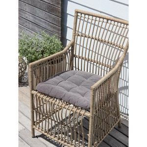 Coussin de Chaise - Rembourré et Confortable - Pour Jardin et Extérieur - Gris