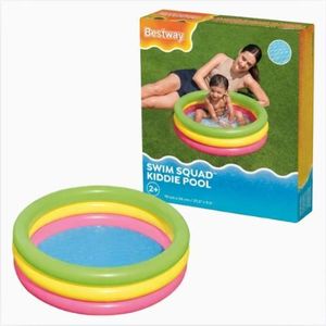 General Bestway Piscine Gonflable Enfant 70 x 24 cm – Mini Piscine Ronde 3 Anneaux – Bassin Bébé 2 Ans+ – Piscine d'Été pour Jardin, Terrasse et Balcon