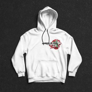 هودي سويت شيرت بغطاء للرأس للرجال - ابيض - Mgharba 7ta Lmout