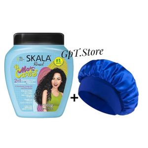 Skala  Mais Cachos Crème Bouclante 1000g+1 Bonnet en satin doux(Couleur bonnet aléatoire)