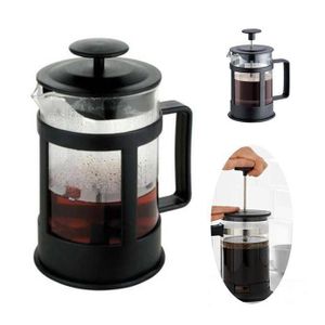 Tasse cafetière en verre Presse Thé français avec Filtre Mousseur de lait & café