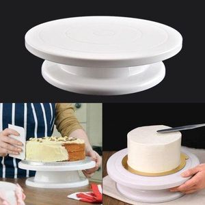 Plateau Tournant à Gâteau Support Rotatif 360° pour Décoration de Pâtisserie 