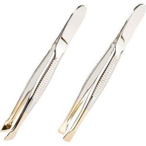 Lot de 2 Pince à epiler en dorée ( 2 pieces)