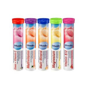 Mivolis باك متعدد الفيتامينات - معادن متعددة - فيتامين ب 12 - مغنيسيوم - فيتامين سي + حديد