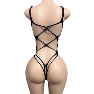 Body Lingerie Sexy Femme Ajouré, Haute Élasticité, Body Sculpteur de Corps, Chemise de Nuit Sexy, Lingerie Sensuelle Design Creux, Vêtement Intime Glamour