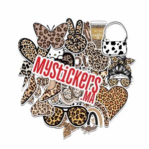Pack de 25 stickers Léopard Vibes HD UV