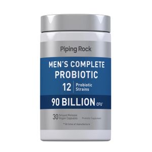 Piping Rock Men's Complete Probiotic, 90 Billion CFU, 30 Delayed Release Vegan Caps