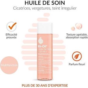 Bio- Oil Huile de Soin – Cicatrices, Vergetures et Teint Inégal, Soin Spécialisé de la Peau (Flacon de 125 ml)