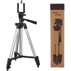 tripod TPZ 3110 Trépied Aluminium Réglable pour Smartphone et Caméra 360° – Support Universel Portable 1050 mm – Pied Photo Vidéo Léger avec Support Téléphone, Fixation 1/4 Pouce, Idéal Vlog, Live Streaming, Voyage et Création de Contenu