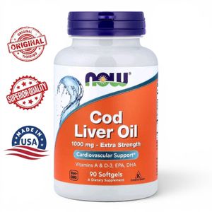 Now Foods Cod Liver Oill 1000 mg, (Huile de foie de morue) 90 Softgels