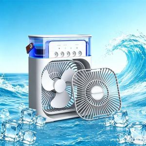 Climatiseur portables 3 en 1,ventilateur électrique USB,refroidissement, humidificateur air avec bac à glaçons