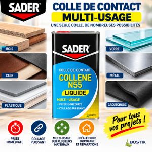 Sader Colle De Contact N55 Liquide Multi Usage Collage Fort Prise Immediate 5 L