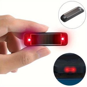 Lampe de Signalisation LED Solaire Étanche 2 Pièces pour Moto Voiture Haute Luminosité Nuit