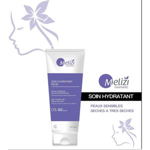 melizi  Soin Hydratant Riche pour Peaux Sensibles Sèches à Très Sèches – 100 ml