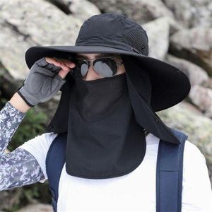 Chapeaux de soleil d'été pour hommes et femmes, protection UV, casquette de chasse et de pêche en plein air, visière de randonnée et de camping
