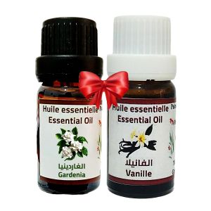 Palmarès des terroirs Marocains Huile Essentielle de Vanille Essence fragrance 100% naturel 10ml + Huile essentielle gardénia 10ml Essence fragrance 100% naturel