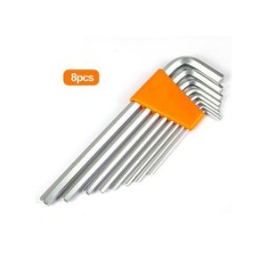 Lot de 8 clés hexagonales angulaires tout-en-un (2-2,5-3-4-5-6-8-10mm)