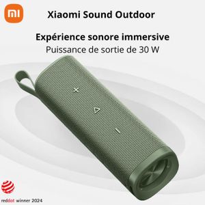 XIAOMI Sound Outdoor Vert – Enceinte Bluetooth 30W - IP67 Étanche - 12H Autonomie - BT 5.4 - Son Stéréo - Garantie 1 An