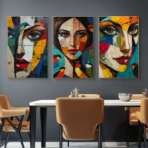 لوحة فنية حائطية حديثة من 3 قطع