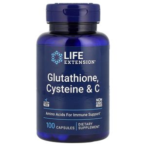 Life Extension Glutathion, Cystéine & vitamine C, 100 capsules