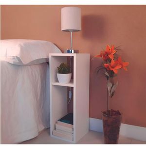 Mdf Tables de chevet blanches pour lit simple 20*20*60 cm