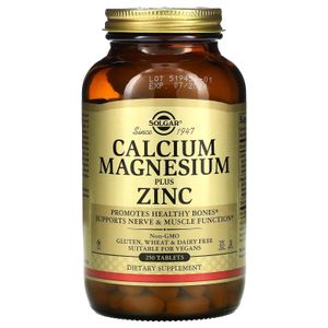 Solgar Calcium Magnésium plus Zinc, 250 comprimés