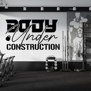 Autocollant mural en vinyle pour salle de sport, lettre, citations,