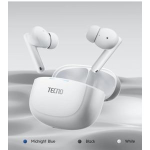 Tecno écouteurs sans fil Buds 4 Air (en version blanche).