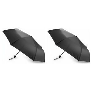 Lot de 2 - Parapluie Compact - Pliable et Résistant - Idéal Quotidien et Voyage - Noir