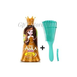 Dabur Amla Huile capillaire nourrissante pour enfants 200ml+Brosse Octopus Verte