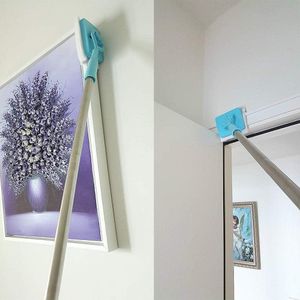 ممسحة تنظيف قابلة للتمديد 135 سم – رأس دوار 360° من الميكروفايبر – مثالية لتنظيف الجدران والسقف والزوايا