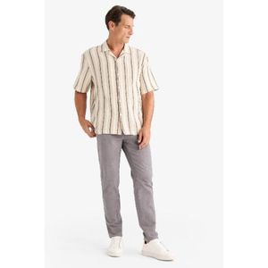 Defacto Pantalon Homme coupe regular en coton - Gris - D6260AX.