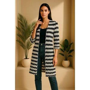 Marwa Gilet En Maille - Black/White