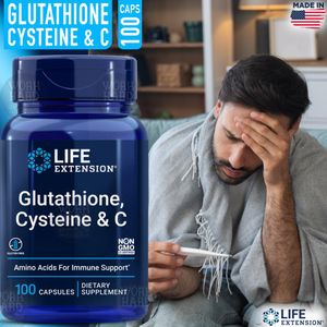 life extension glutathione cysteine & c Intercellular antioxidant support main image 1
