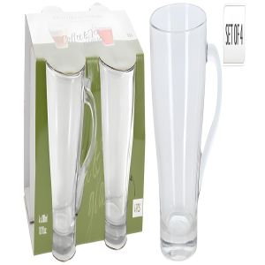 Ensemble de 4 Tasses - Verre Transparent - Pour Boissons Chaudes et Froides - 300ml