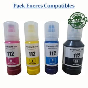 Pack Encres Compatibles Epson EcoTank 112 Pour L15150, L15160, L6460, L6490