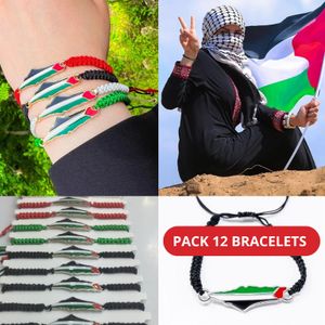 pack 12 Bracelets  Carte de Palestine, Unisex