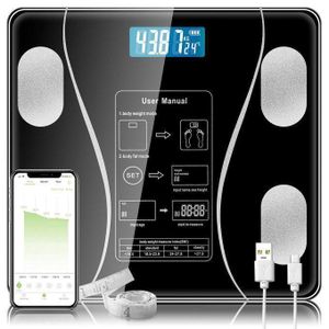Offre RamadanBalance Numérique Intelligente de Graisse Corporelle, Analyseur de corps complet, LED, Bluetooth