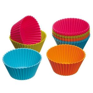 Cupcakes en Silicone, Moules de Cuisson, Sacs réutilisables antiadhésif, 12 pièces