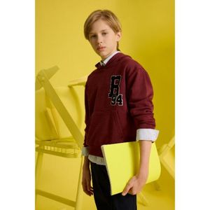Defacto Sweat-shirt Garçon en coton - Bordeaux - F2714A8.