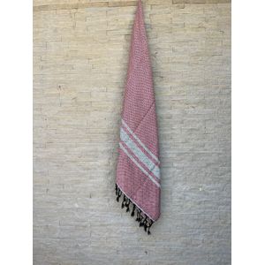 منشفة قطنية مغربية متعددة الوظائف مصنوعة يدويًا من فوطة شاطئ حمام ديكو